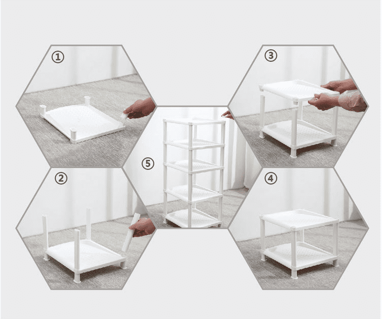 White Plastic 10 Tier Slim Portable Detachable Shoe Rack Storage Organizer.